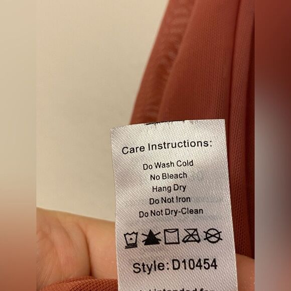 Weissman Balera Dance Costume DOUBLE COWL MESH MAXI DRESS D10454 orange adult SA - Picture 9 of 12